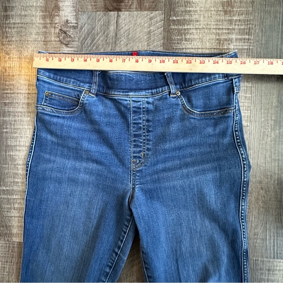 SPANX Jeans Size‎ XL Blue Pull On Denim Skinny Jeans Stretchy Compression - Picture 6 of 11